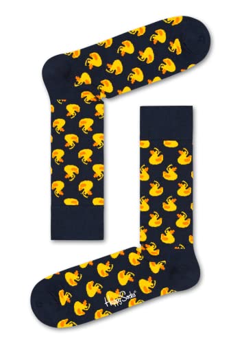 Happy Socks Rubber Duck Sock, farbenfrohe und fröhliche, Socken für Männer und Frauen, Blau (41-46) im Sale